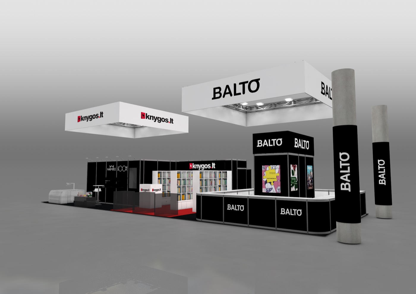Selected exhibition stand render