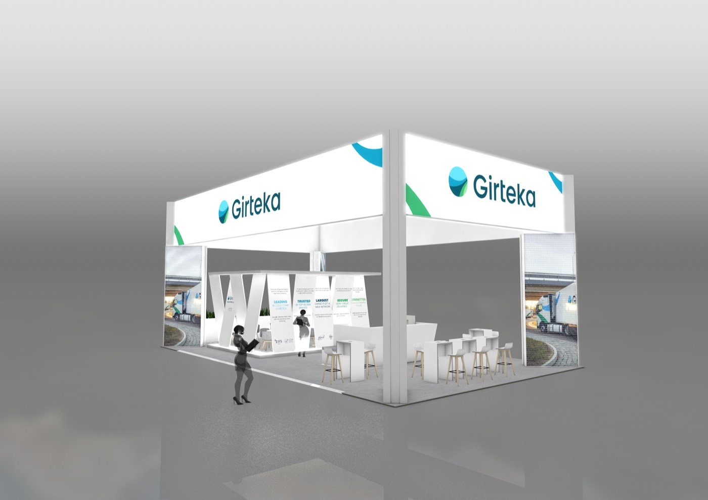 Selected exhibition stand render